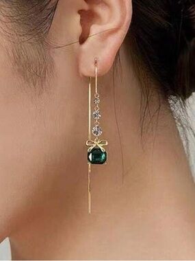 Gemstone Drop Earrings M1876